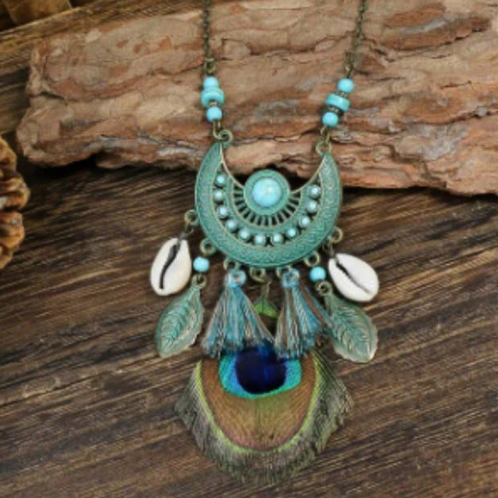 Vintage Boho Style Pendant‎ Necklace Statement Piece